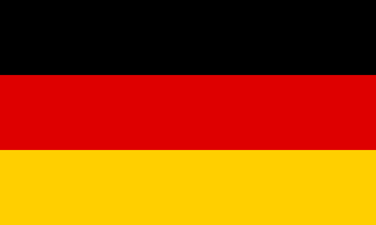 The black, red and yellow flag of Germany