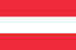 The red and white flag of Austria