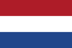 The red, white and blue flag of the Netherlands