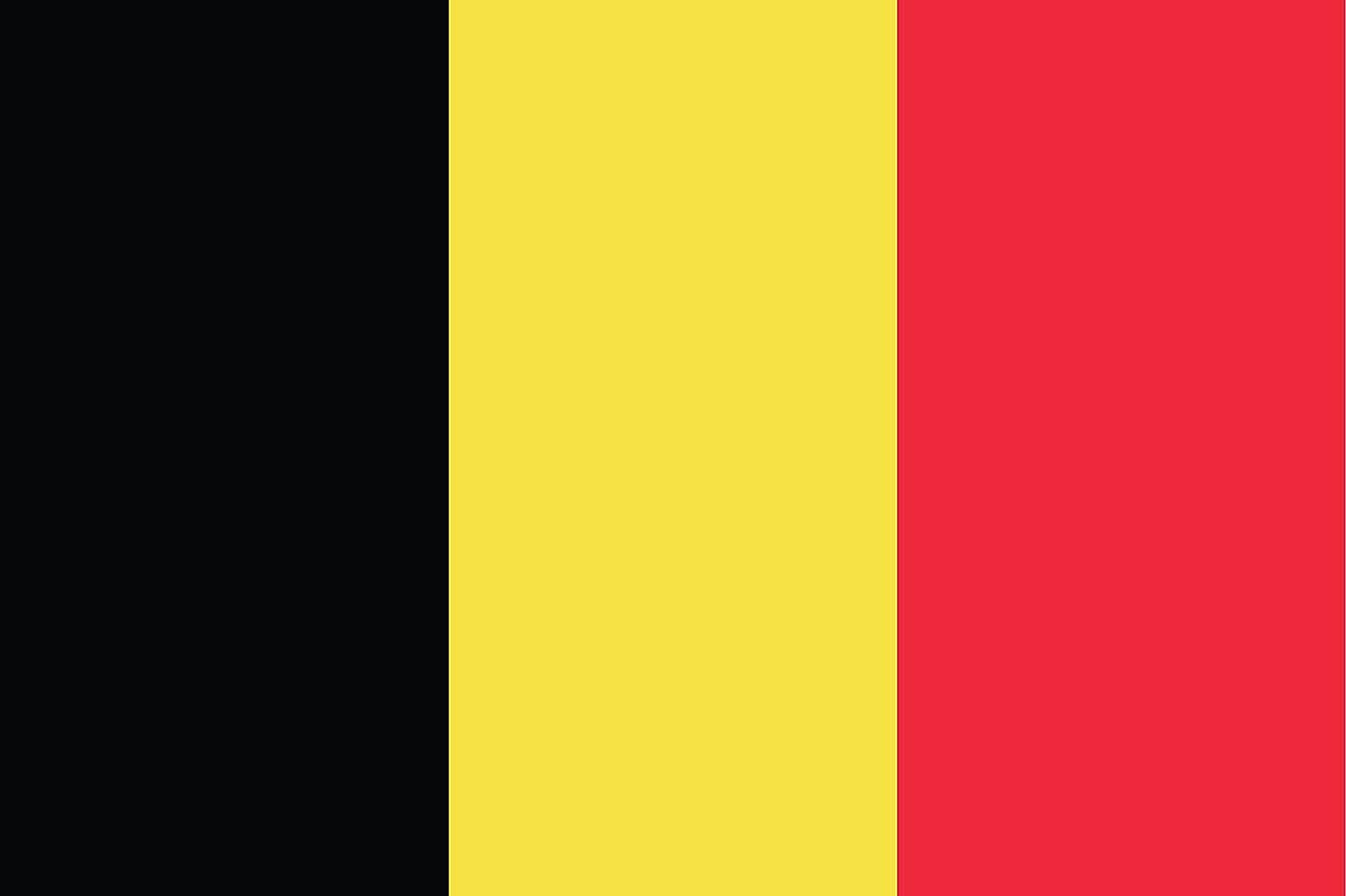 The black, yellow and red flag of Belgium